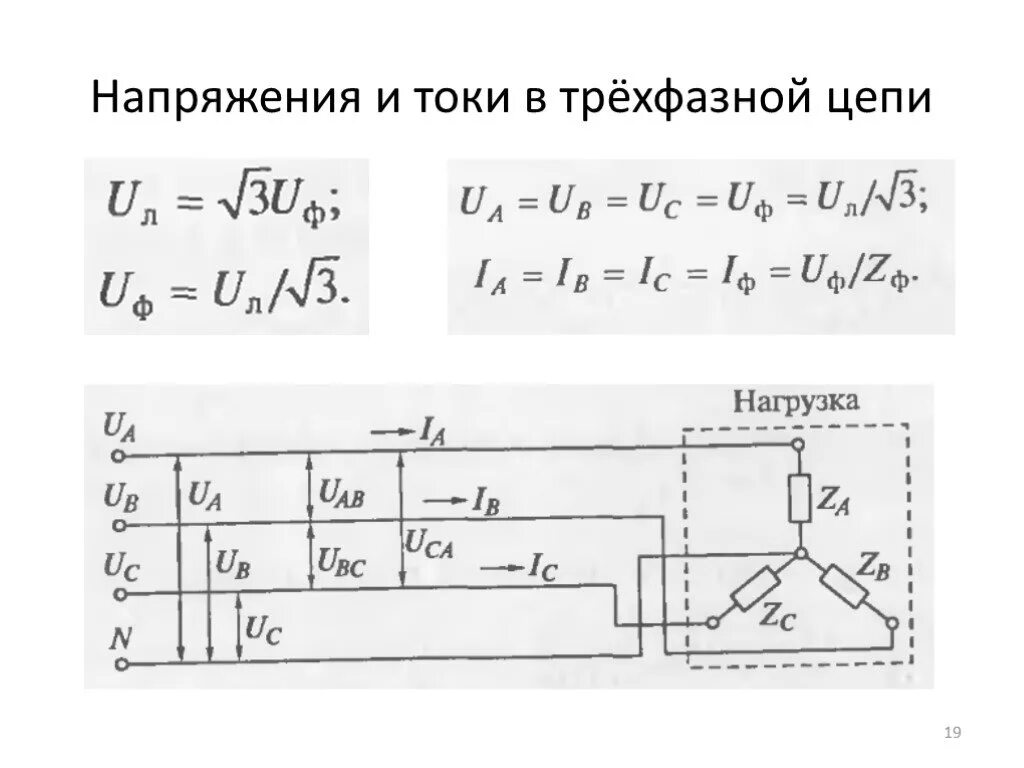 Расчет 3х фазного. Мощность трехфазного тока схема. Фазное и линейное напряжение в трехфазных цепях. Трехфазный электрический ток звезда схема. Схема трехфазной электрической цепи переменного тока.