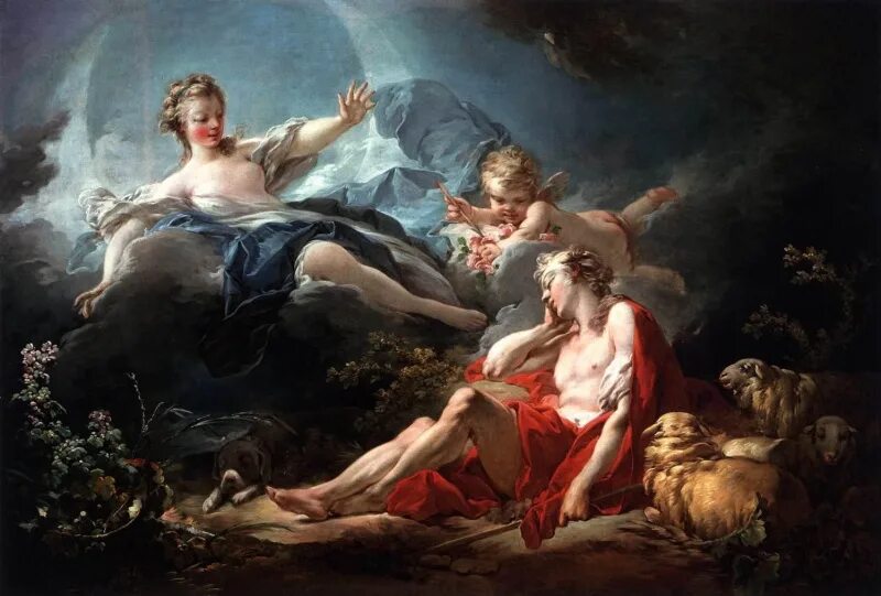 Франсуа буше (françois boucher, 1703 - 1770) - фра. Франсуа буше «триумф венеры» (1740). Эстетические произведения. Ренессанс эпоха возрождения коллаж. Собрание уоллес, лондон.