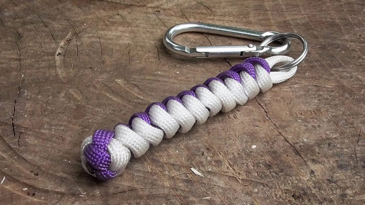 Вязание паракорда. Узел keychain paracord. брелок из шнурка. брелок из паракорда. брелок из шнурка своими руками.