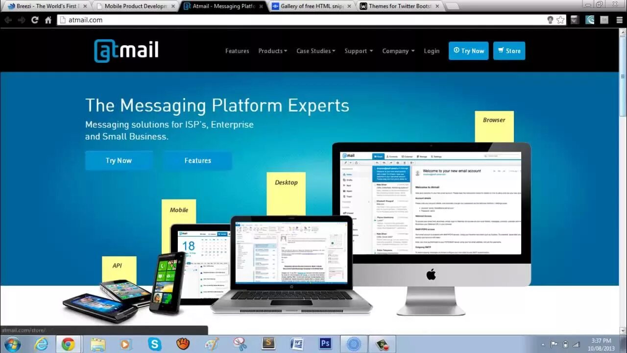 Open source messaging platform. Atmail. Atmail client Demo. Messaging platform