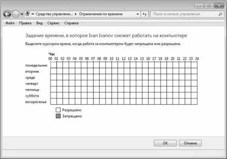 Программа ограничения времени работы на компьютере