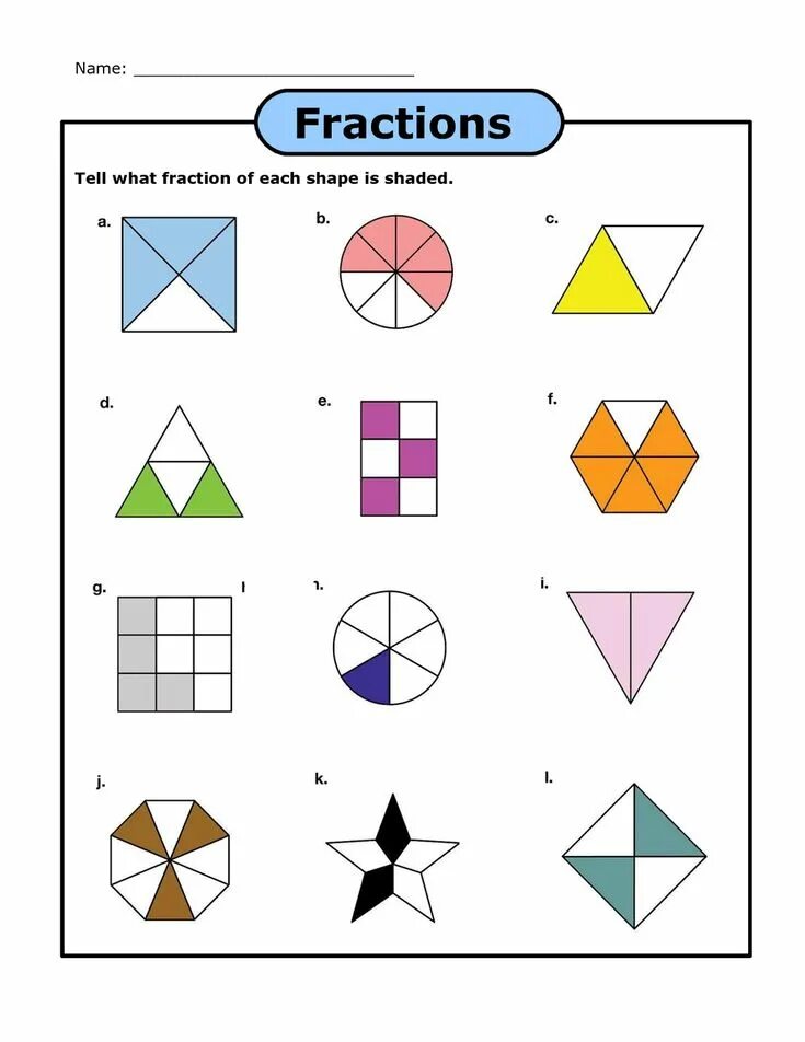 Fractions worksheets. Fractions. Fractions worksheets for kids. Fractions worksheets for kids. Fractions for kids.