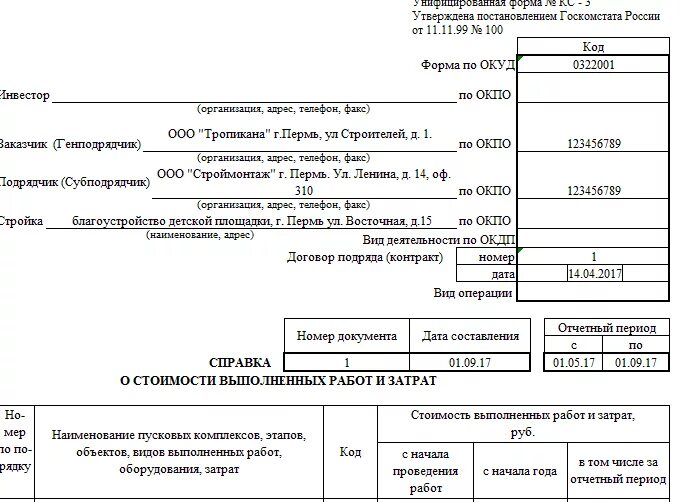 Коды в кс2. Справка формы КС-3. Форма КС-2 И КС-3 что это такое. Форма акта КС-3. Форма КС-3 без НДС образец.