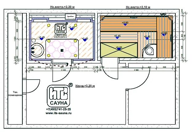 Проекты планировки СПА-зоны площадью 20 м2