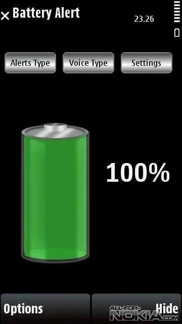 Up Alert Battery. Charger Alert (Battery Health).