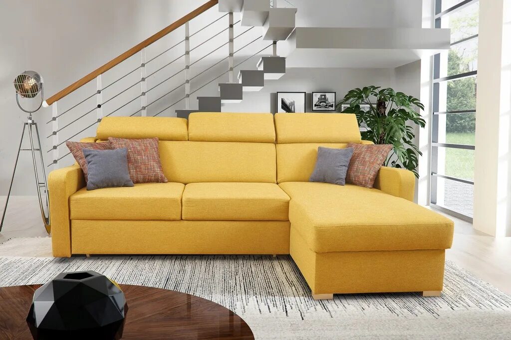 Купить диван. Диван угловой Спенсер. Желтый диван. Диван желтый раскладной. Диван угловой раскладной.