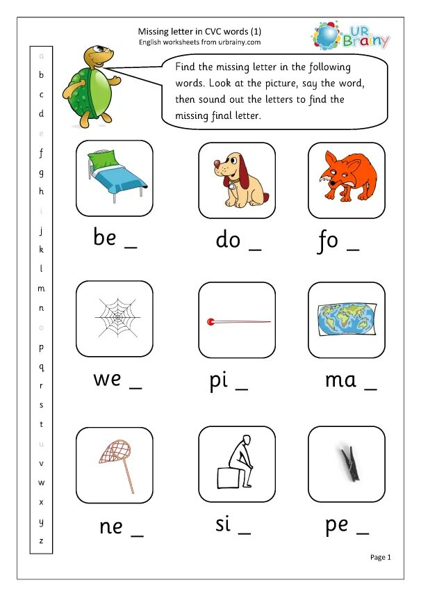 Letter find the missing Word. Missing Letters Worksheets. Missing Words Worksheets. CVC Letter a.