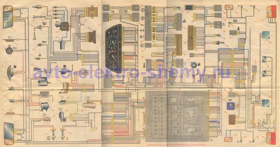 Схема ваз 2110 карбюратор 8 клапанов Электропроводка ваз 2110 инжектор