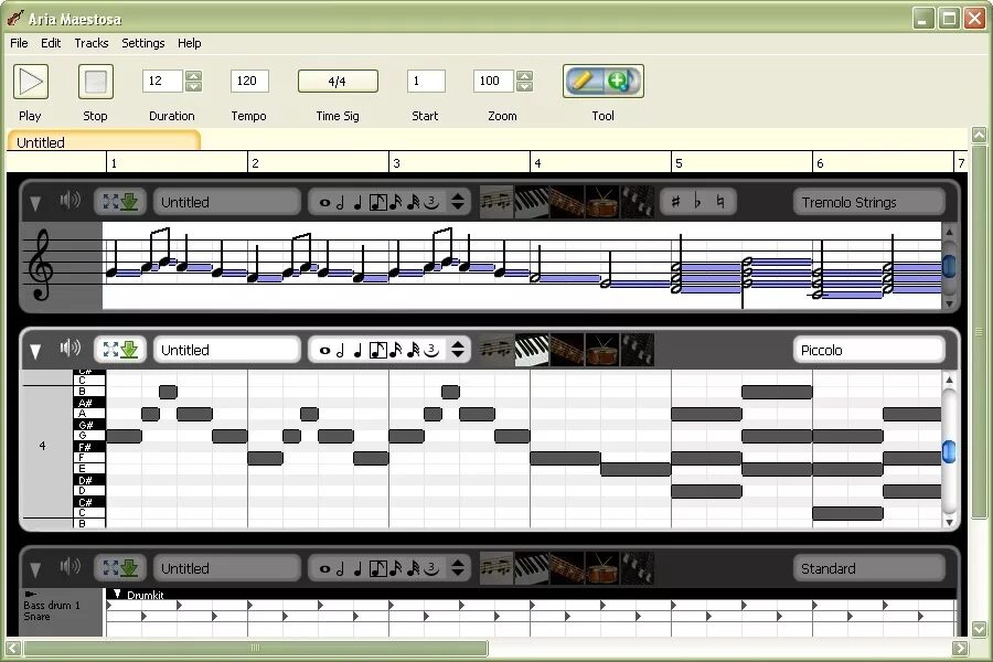 Midi tracks