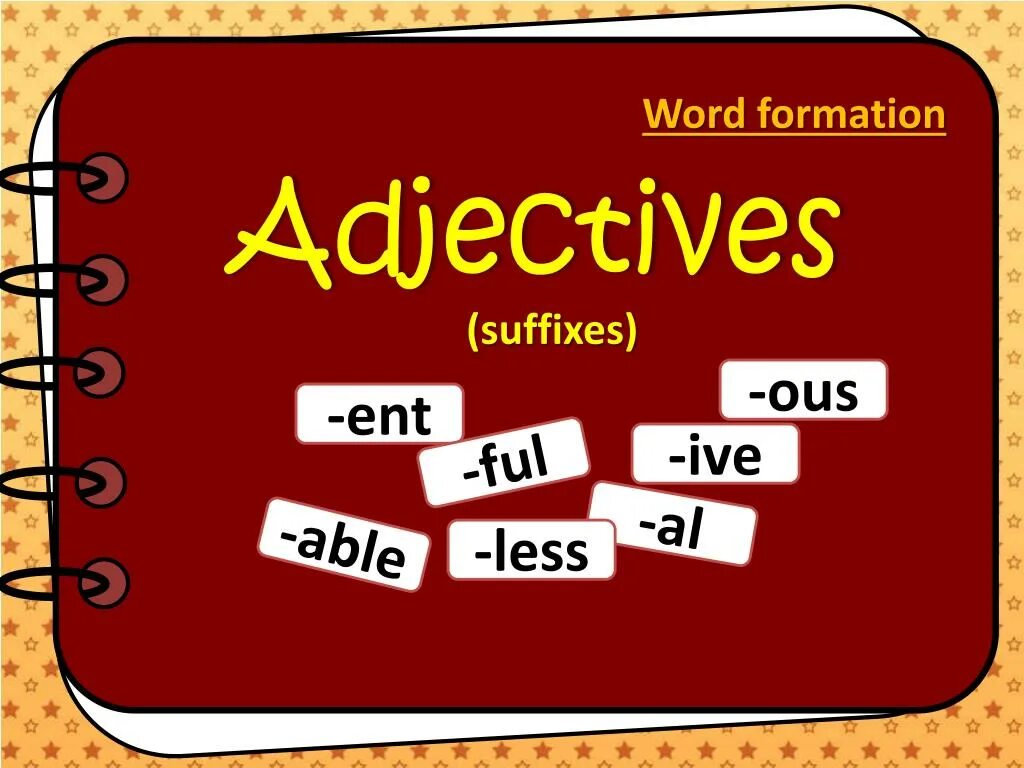 Прилагательное Word formation. Adjectives презентация. Adjectives урок. Word formation презентация. Word formation adjectives