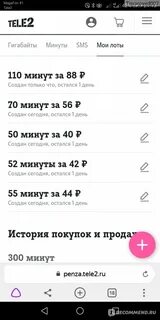 Маркет теле2 минуты