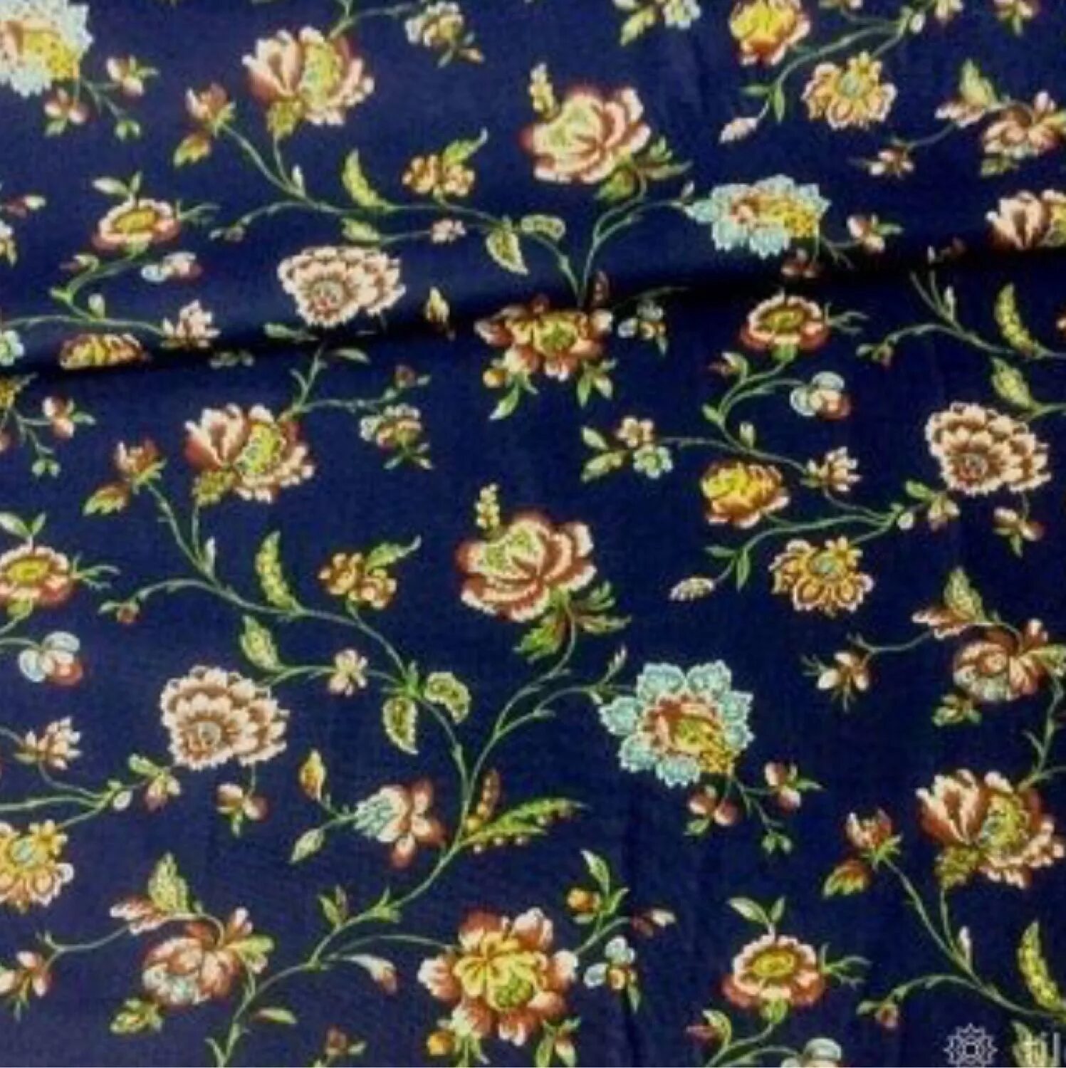 Ивановский ситец. Ткань зеленая в мелкий цветочек. Московский ситец. Московский ситец. Ситец.