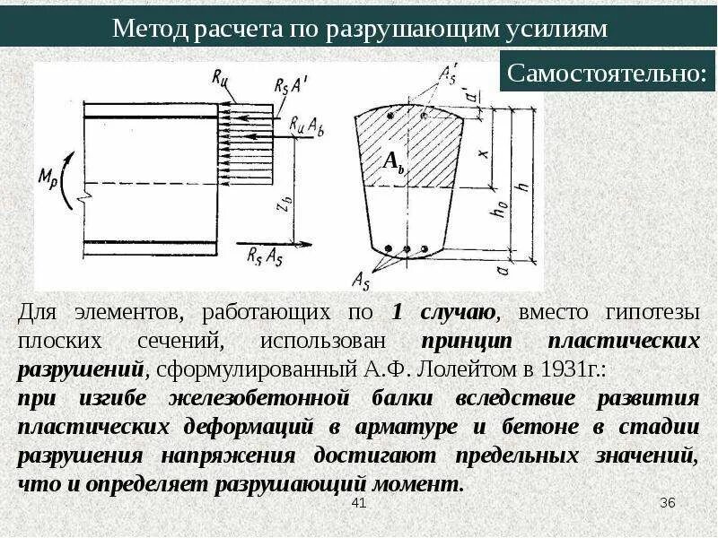 Стадии напряженно деформированного состояния. Стадии напряженно-деформированного состояния жбк. недостатки метода расчета сечений по разрушающим нагрузкам. метод расчета сечений по разрушающим усилиям.