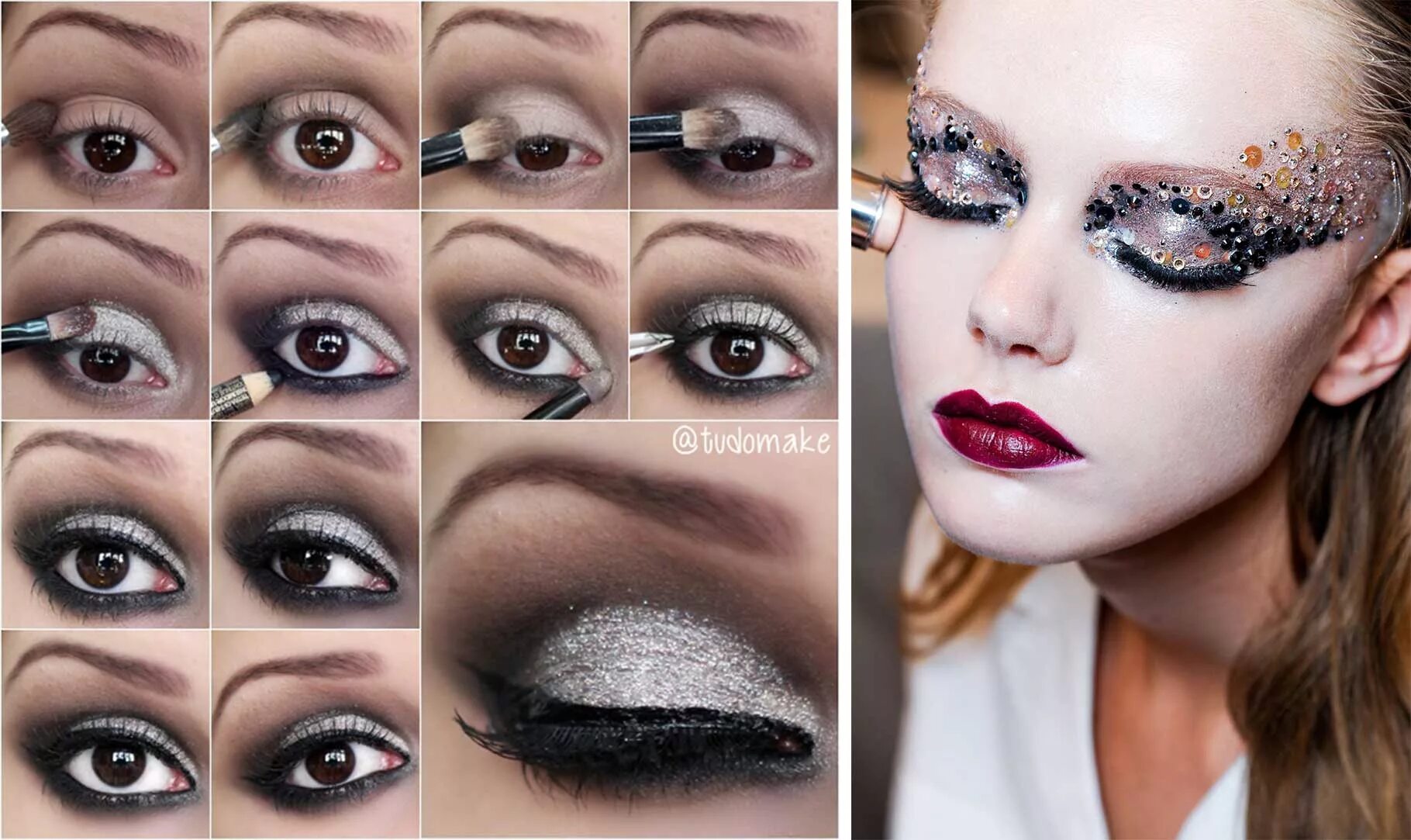 Креативный новогодний макияж. Макияж для карих глаз пошагово. Пошаговый макияж. Новогодний макияж. Самый легкий макияж на новый год.