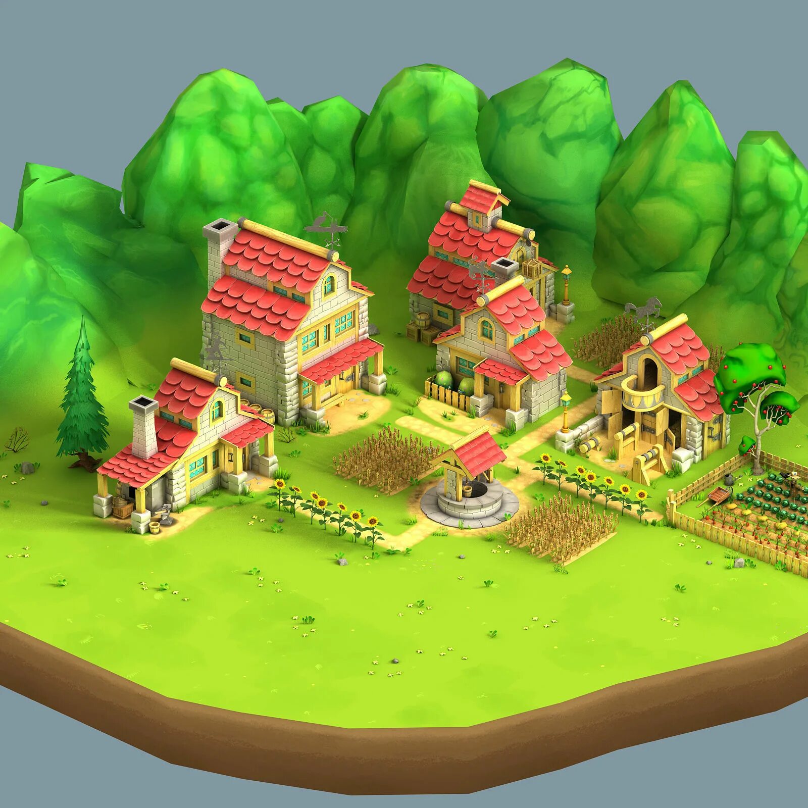 3д модель деревни. Low poly средневековая деревня. 3д моделирование деревня. модель в деревне.