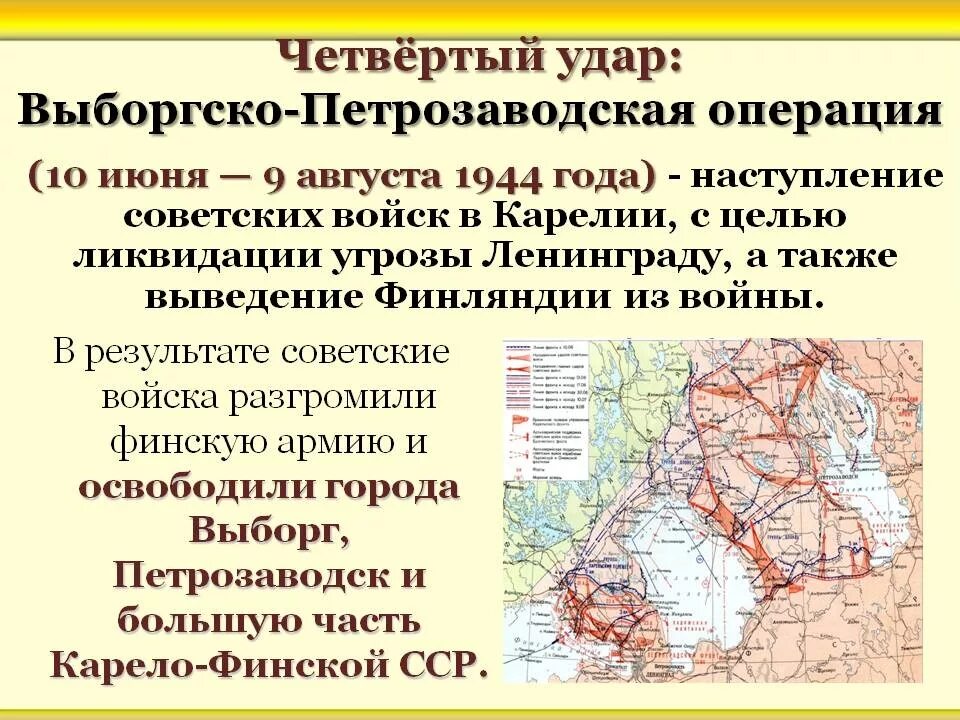 10 операций 1944 года. Выборгско-Петрозаводская операция 1944 цели. 9 Августа 1944 года завершилась Выборгско-Петрозаводская. Петрозаводская наступательная операция 1944. 4 Удар. Выборгско – Петрозаводская операция.