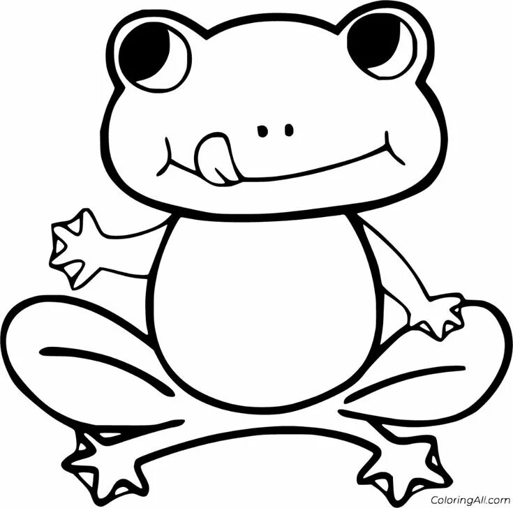 Раскраска лягушка для детей распечатать бесплатно COLORING A FROG