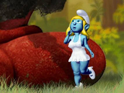 PITUFINA01.jpg Smurfette in the forest.