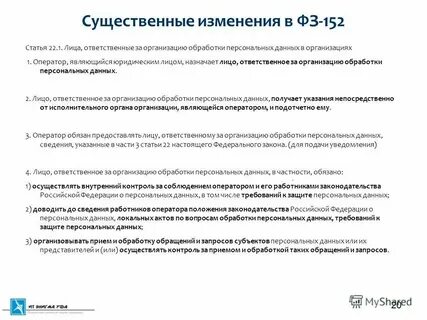 Курсы организации обработки персональных данных