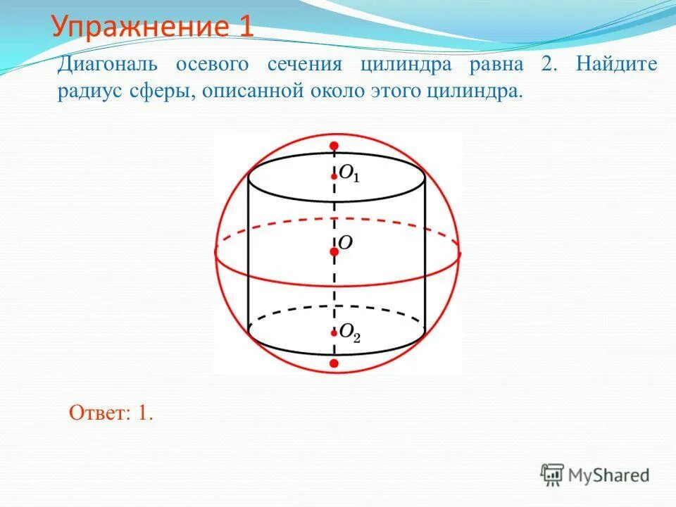 Радиус вписанного цилиндра. Радиус вписанного цилиндра