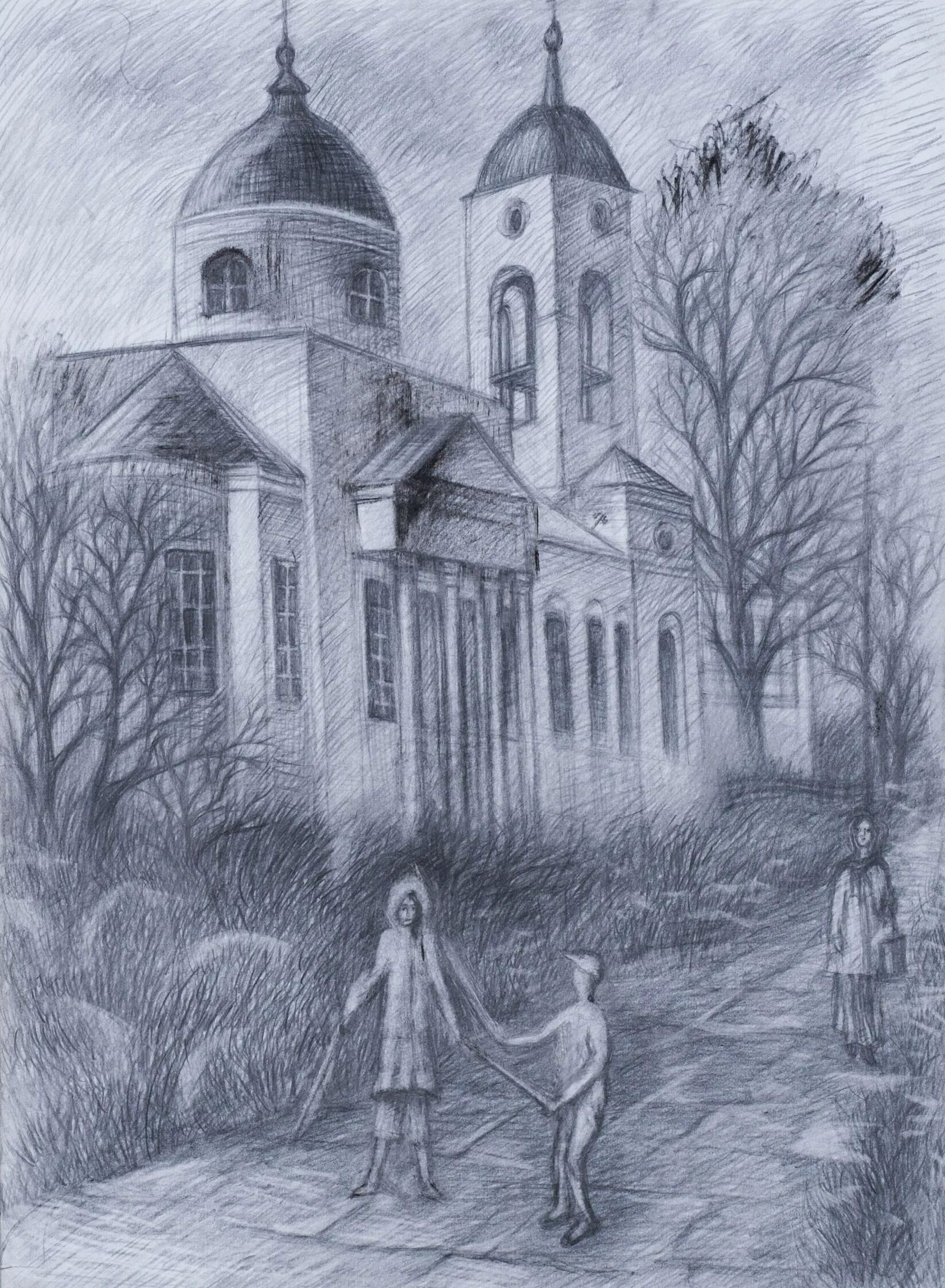 Храм карандашом. Зарисовка церкви. Церковь рисунок карандашом. Церковь в деревне карандашом.