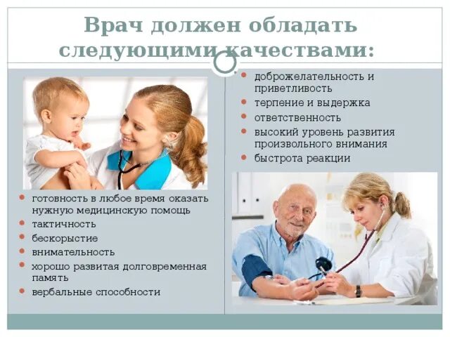 Характер человека врача