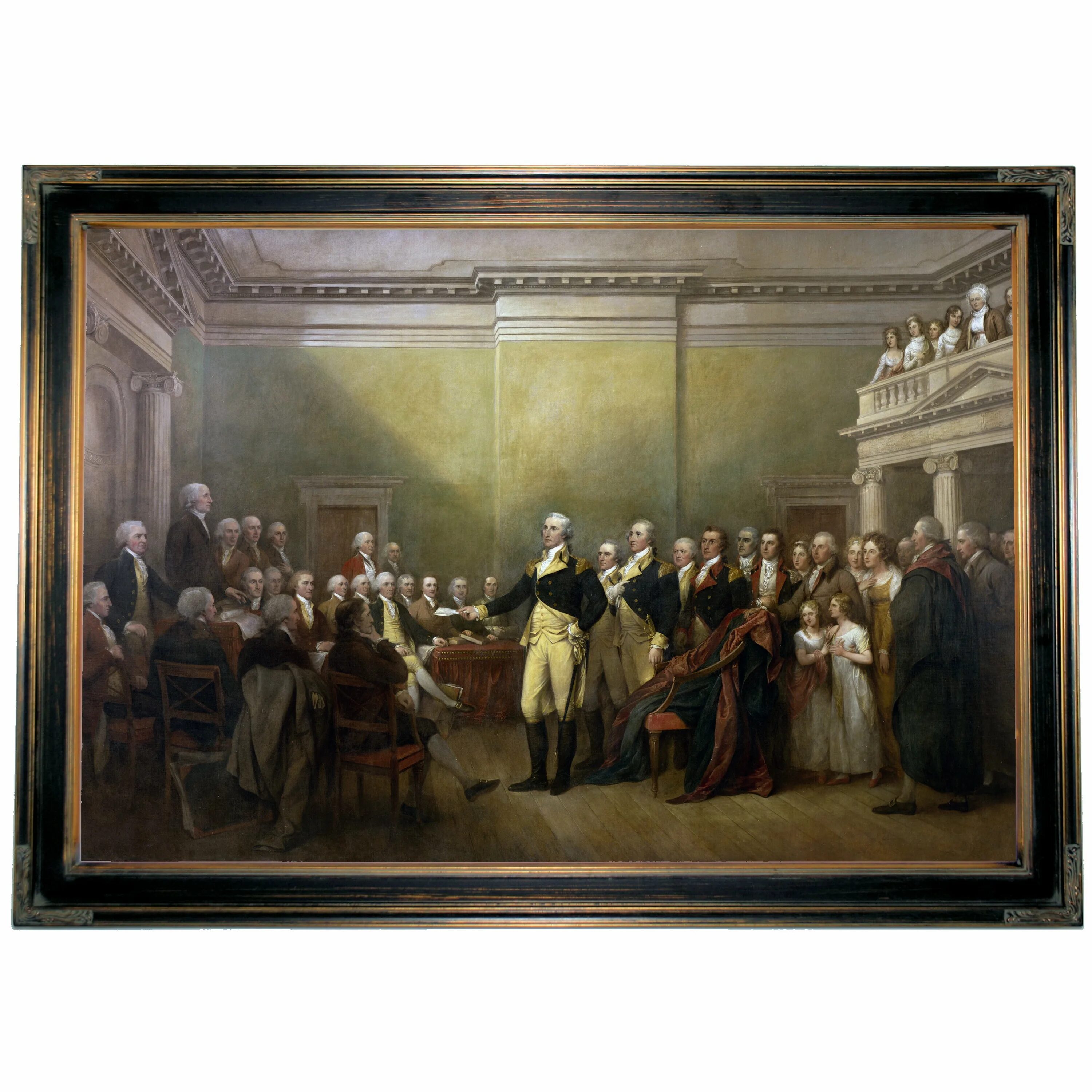 Джордж вашингтон исторические события. Джон Трамбулл General George Washington resigning his Commission. Картинная Вашингтон в лодке. Дали картина с Джорджем Вашингтоном. Картина Дж. Трамбулла.