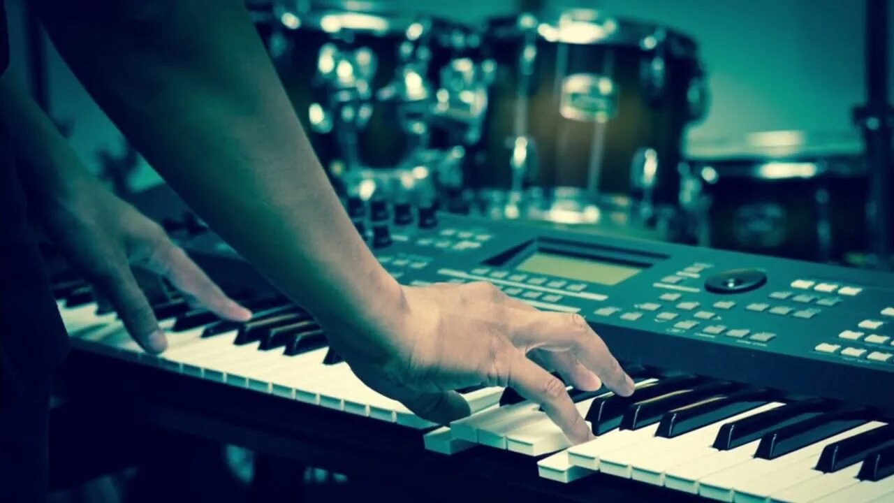 Playing keyboard. Playing keyboard