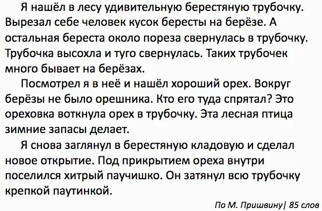 Трубочка читать. Изложение золотой луг. Пришвин берестяная трубочка текст. М М пришвин берестяная трубочка. Рассказ берестяная трубочка пришвин.