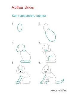 Собака схема дети для детей