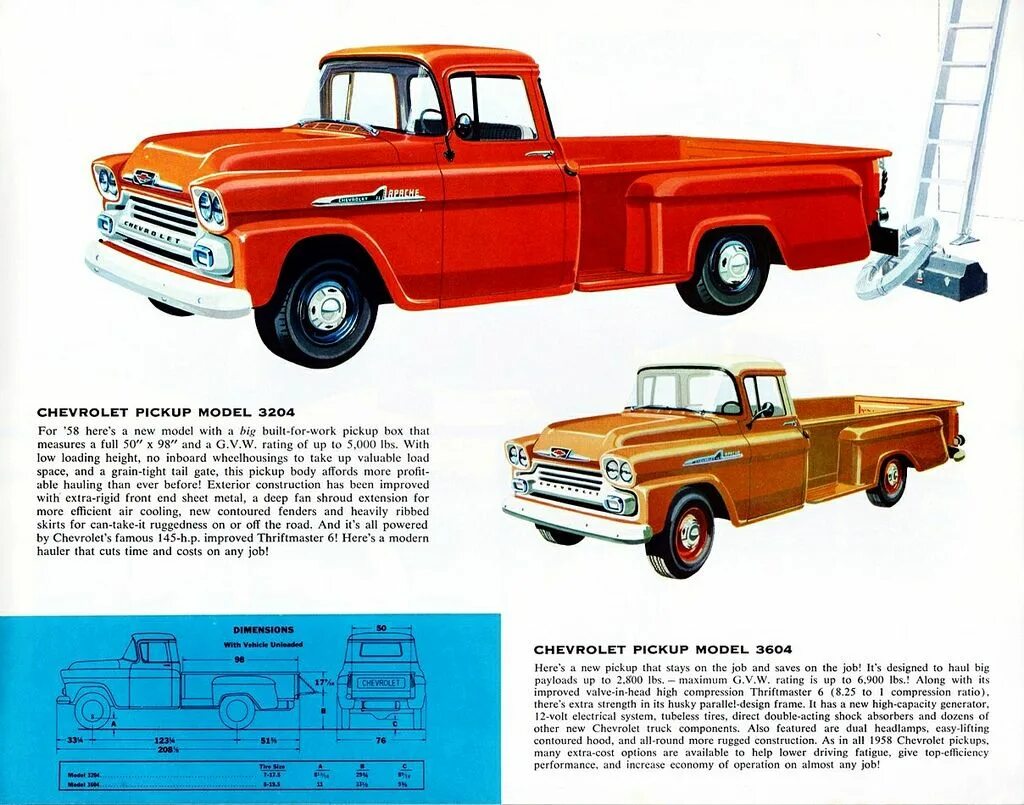 Пикап читать. Chevrolet Pickup 1958. Шевроле Апачи 1958. Шевроле пикап 1958 чертеж. Chevrolet Pickup 1951 модель.