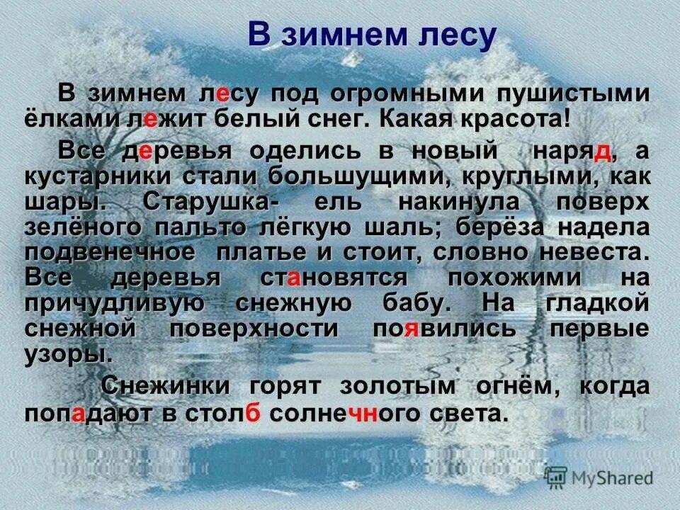 Текст про зимний. Сочинение зимний лес. Сочинение на тему зимний лес. Текст описание зимний лес. Сочинение зимой в лесу.