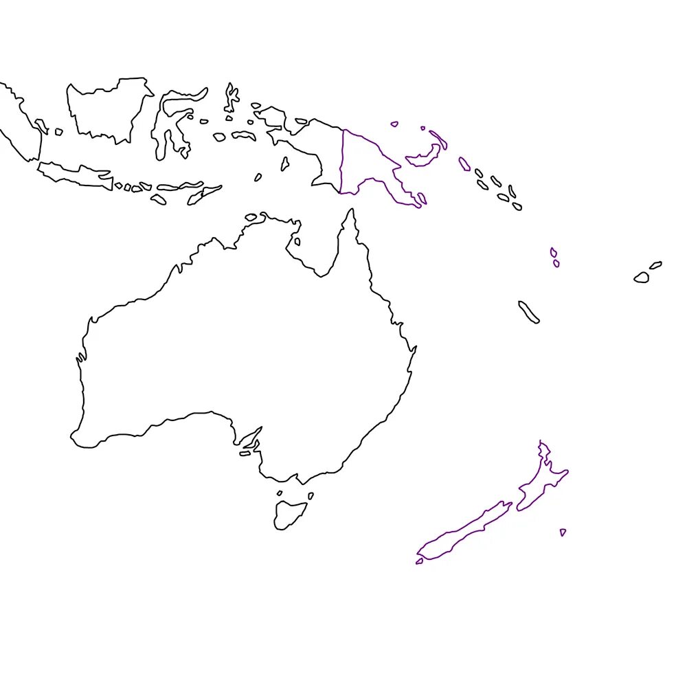 Контурная карта Австралии и Океании. Политическая карта Австралии и Океании пустая. Контурная карта Австралии и Океании для печати. Австралия и Океания политическая карта контурная карта.