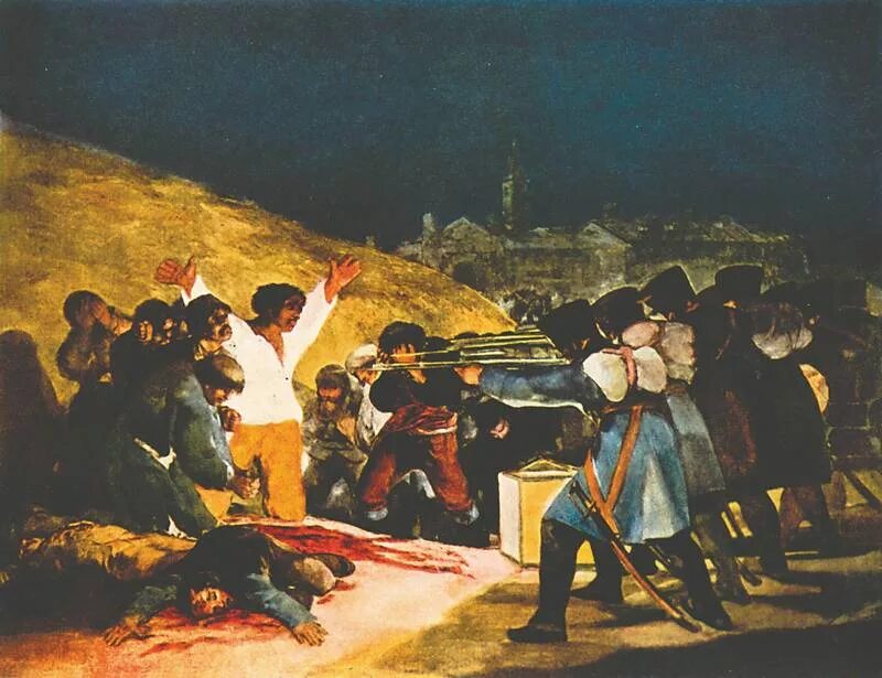 Франсиско гойя третье мая 1808 года в мадриде. Гойя расстрел повстанцев 3 мая 1808 года в мадриде. Картины гойя «третье мая 1808». Гойя восстание 2 мая 1808 года в мадриде. Франсиско гойя «третье мая 1808 года».
