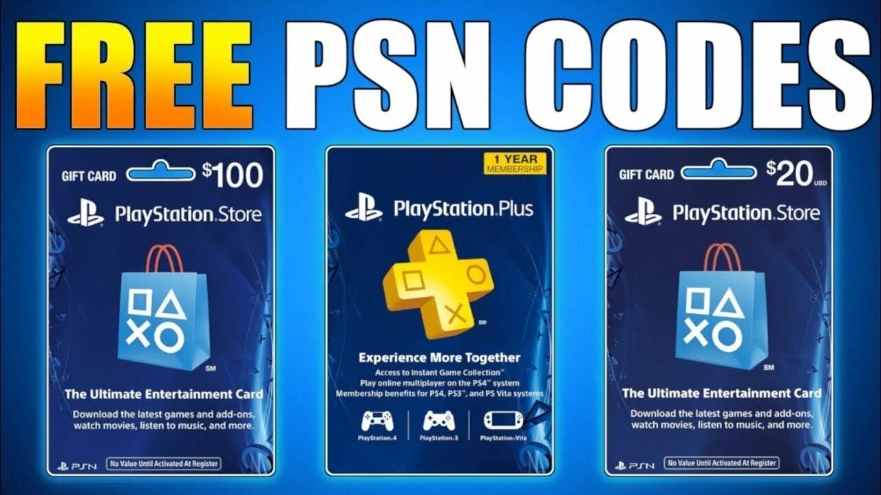 PSN 100$ Gift Card code. PS Store codes. PLAYSTATION Gift Card code. Game one codes