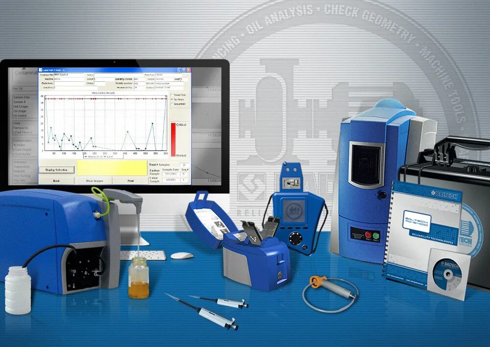 Диагностика технического состояния оборудования. Мини лаборатория BALTECH OA-500. BALTECH OA-5000-Zero. Спектрометр для анализа масла. Диагностика промышленного оборудования.