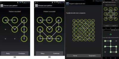 варианты графического ключа на телефоне