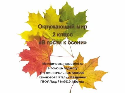 Тест 8 в гости к осени
