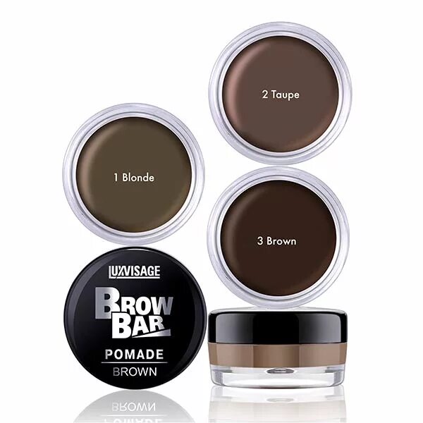 Brow pomade. Помада для бровей LUXVISAGE Brow Bar 6г, 3 тон. LUXVISAGE помада для бровей Brow Bar тон 3 Brown. Люксвизаж помадка для бровей 1. Lux visage помада для бровей "Brow Bar" - тон 02 /4.