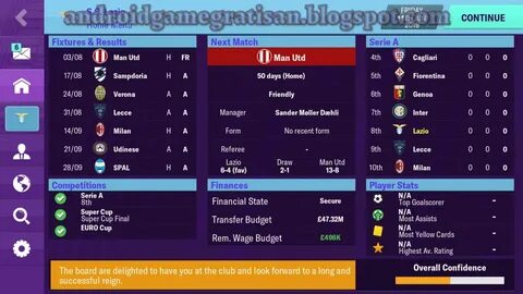 Football manager mobile