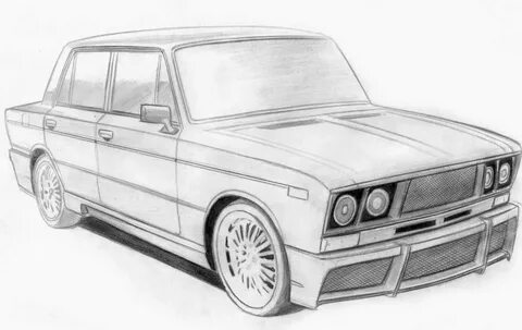 Картинки нарисованных жигулей