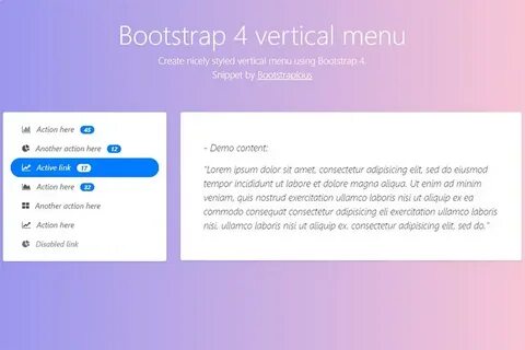 Bootstrap меню
