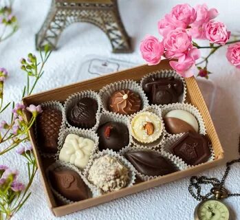 Шоколадные коробки конфет с начинками