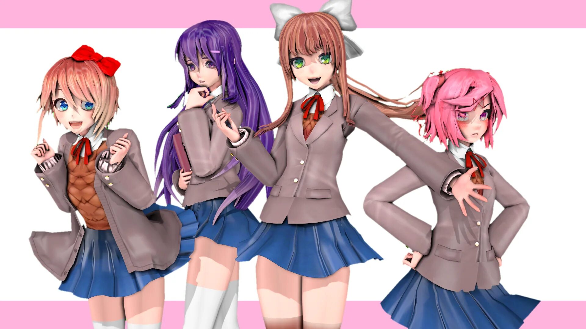 Игры похожие на доки доки. Your reality Doki Doki Literature Club. Нацуки Doki Doki. Юри Doki Doki в полный рост. Yuri DDLC.