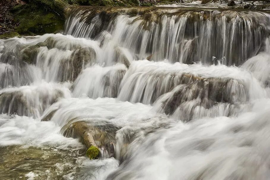 Поток воды. Waterfall Flow. Постоянный поток воды