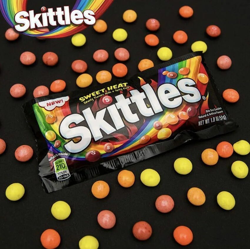 СКИТЛС драже (Sweet Heat) 196гр. Skittles острый. СКИТЛС черный вкусы. Skittles конфеты. Скитлс вызывает рак