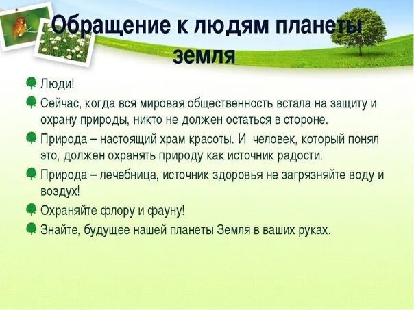 Предложение о защите природы. Обращение природы к человеку. Обращение к природе. Охрана природы сочинение. Обращения по охране природы.