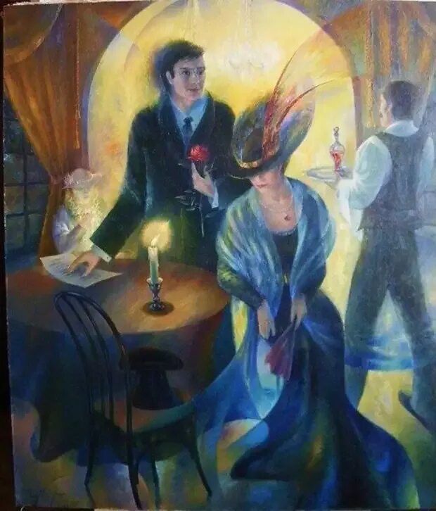 Блок незнакомка в ресторане. Ирина чеботарева художник. художник ирина чеботарева картины. ирина чеботарева акварель. живопись александр блок незнакомка.