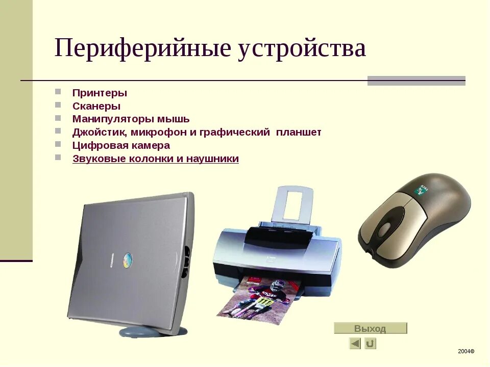 Для вывода графической информации в персональном компьютере
