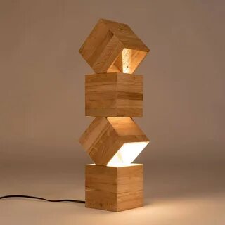 Дизайнерский светильник из дерева